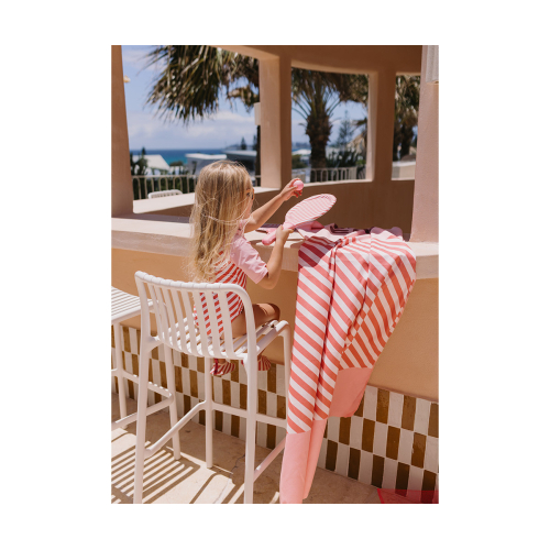 Telo Microfibra -  Stripes Bloom & Blush