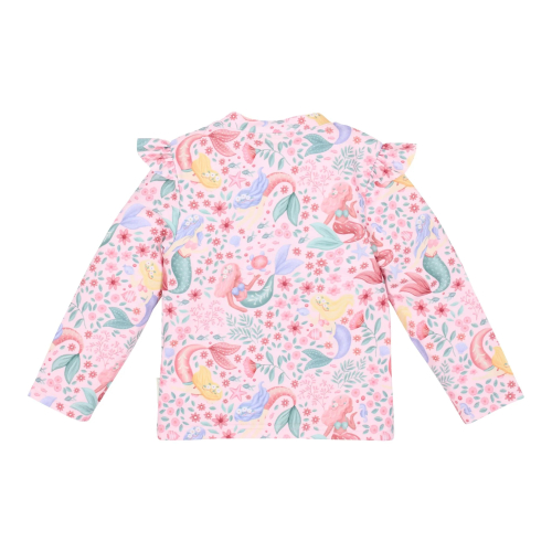 Costume due pezzi - Maglia manica lunga e costume slip - UPF 40 - Marmaid Pink