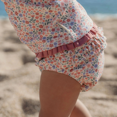 Pannolino da nuoto contenitivo - Floral Pink