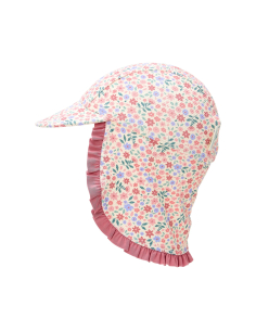 Cappello da mare con falda protettiva - Floral Pink
