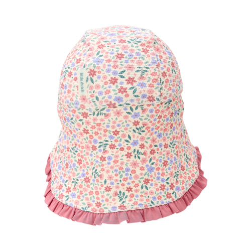 Cappello da mare con falda protettiva - Floral Pink