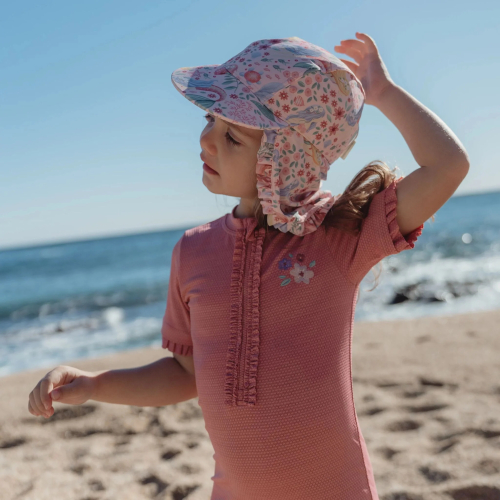 Cappello da mare con falda protettiva - Mermaid Pink