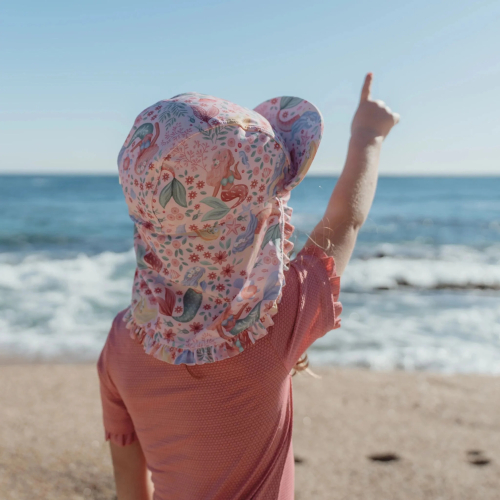 Cappello da mare con falda protettiva - Mermaid Pink