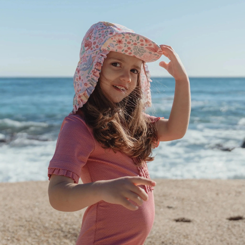 Cappello da mare con falda protettiva - Mermaid Pink
