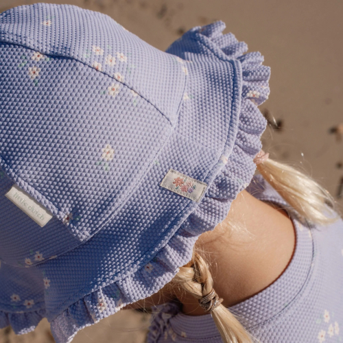 Cappello per il sole reversibile - Floral Lavander