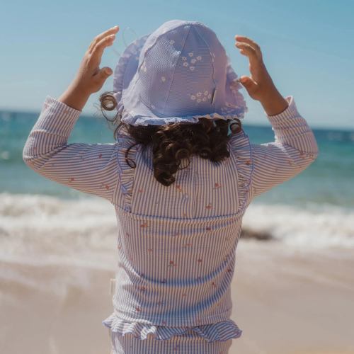 Cappello per il sole reversibile - Floral Lavander