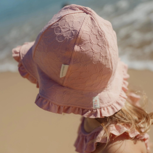 Cappello per il sole reversibile - Dreamy Pink Rose