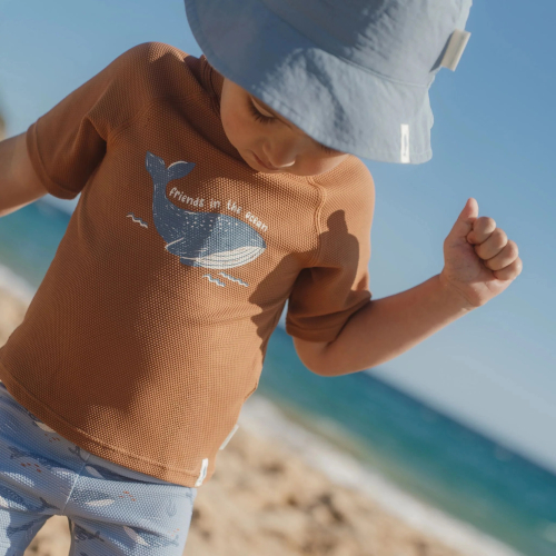 Shirt UV Manica Corta - Ocean Brown