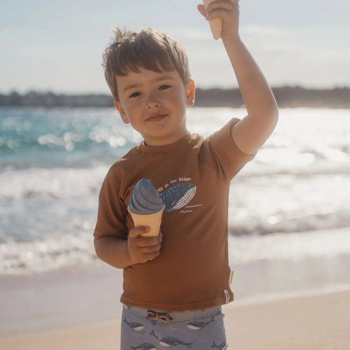 Shirt UV Manica Corta - Ocean Brown