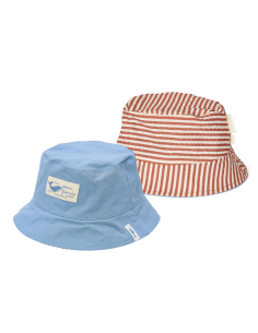 Cappello per il sole reversibile - Ocean Brown Stripes