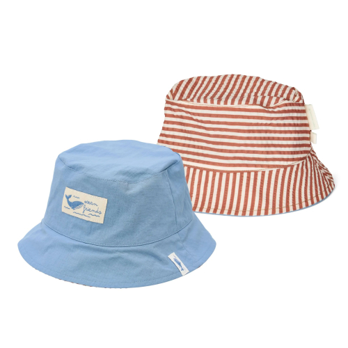 Cappello per il sole reversibile - Ocean Brown Stripes