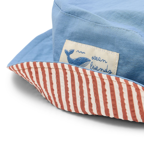 Cappello per il sole reversibile - Ocean Brown Stripes