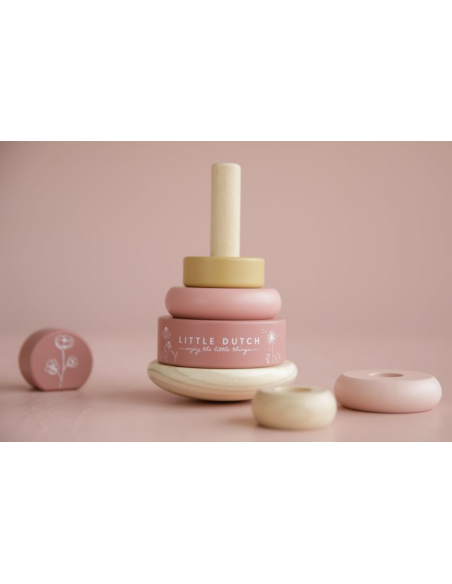 Anelli impilabili rosa flower