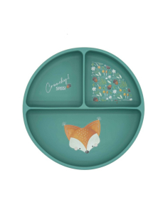 Piatto con ventosa in silicone - Volpe Crunchy