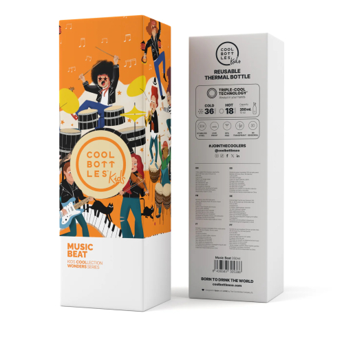 Borraccia Termica in acciaio inossidabile 350 ml - Music Beat