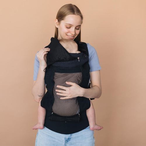 Marsupio Ergonomico regolabile - AIR X 4-36 mesi - Nero
