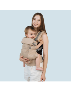 Marsupio Ergonomico regolabile - AIR X 4-36 mesi - Cashew