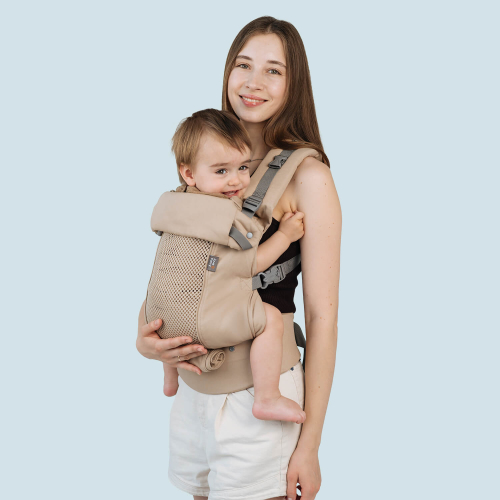 Marsupio Ergonomico regolabile - AIR X 4-36 mesi - Cashew