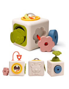 PEEK AND PLAY- CUBO MULTIATTIVITAì SENSORIALE- IN SILICONE