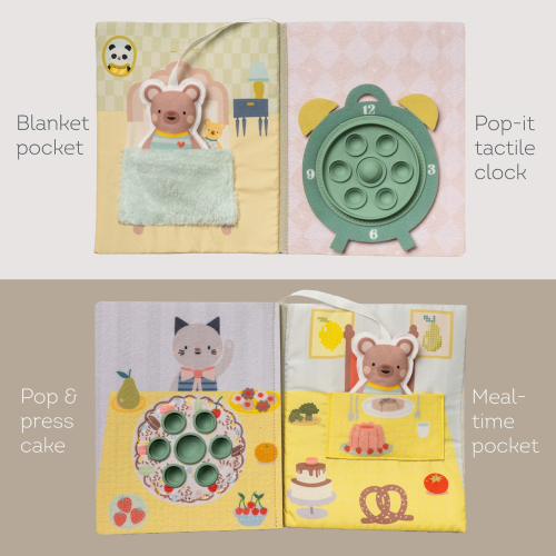Busy book 18 mesi, libro interattivo con 12 attività educative