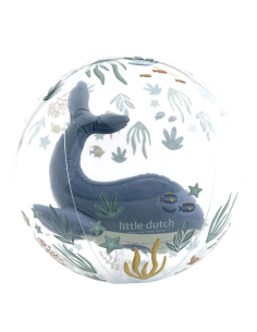 Pallone da spiaggia trasprante con figura 3D Balena 35 cm