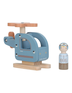 Elicottero giocattolo in legno
