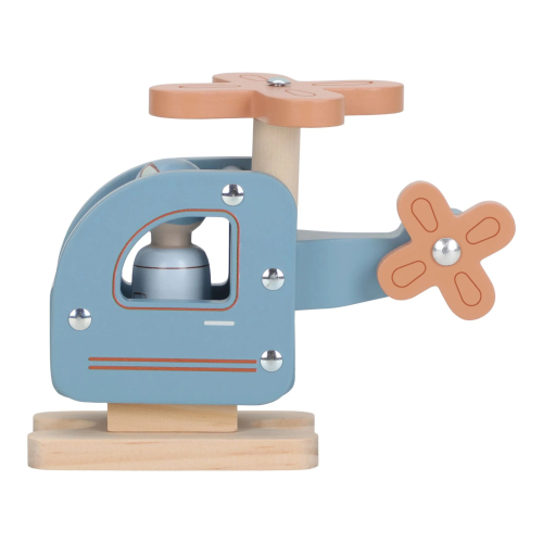 Elicottero giocattolo in legno