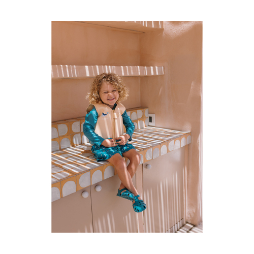 Giacca Galleggiante Apprendimento Teal Whale 2-3 anni