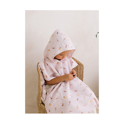 Poncho Spiaggia Marmaid Cats