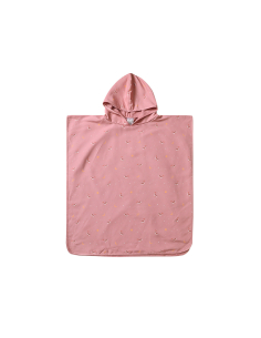 Poncho Spiaggia Pink Whale