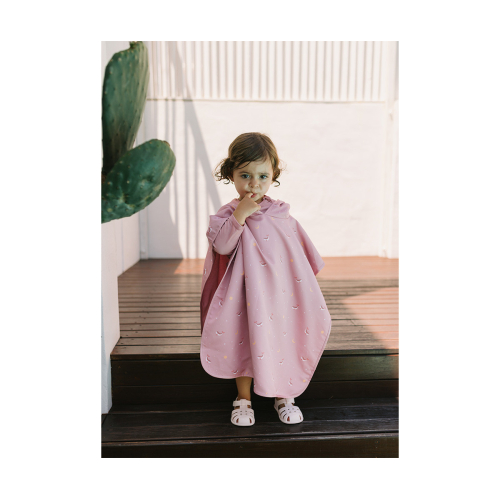Poncho Spiaggia Pink Whale