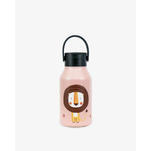 Borraccia termica in acciaio inox 350 ml con cannuccia coperta - Lion