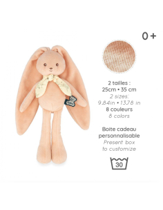 Peluche CONIGLIETTO Pesca 25CM con elegante scatola 2