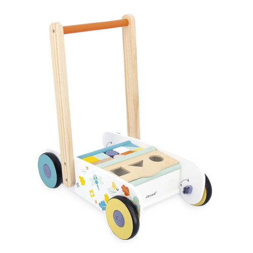 Carrello da passeggio in cubi di legno