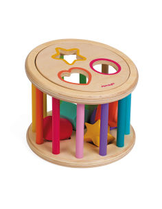 Cilindro con forme e colori in legno