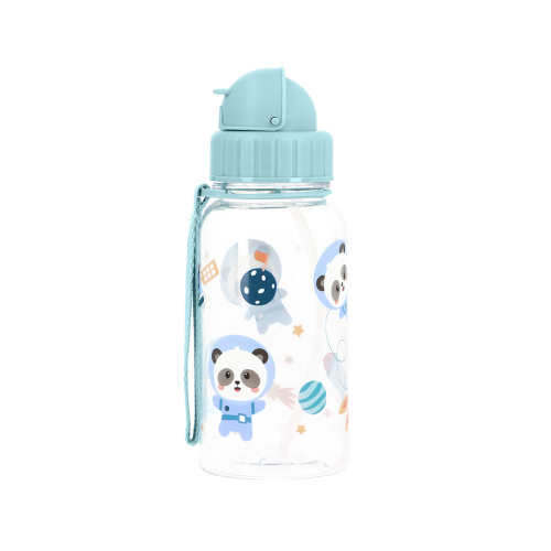 Borraccia Plastica Pandas in Space 500ml - Personalizzabile