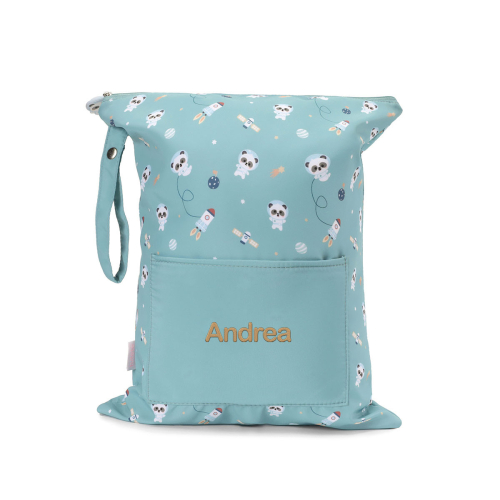 Borsa Impermeabile Grande - Pandas in Space - Personalizzabile