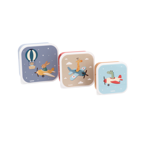 ìSet di 3 Scatoline Snack - Planes
