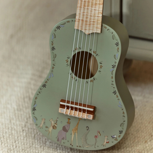 Chitarra in legno verde – Safari Friends