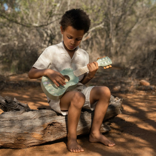 Chitarra in legno verde – Safari Friends