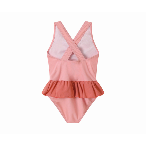 Costume Intero Incrociato con Volanti - Stripes Bloom & Blush