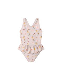 Costume Intero Incrociato con Volanti - Mermaid Cats