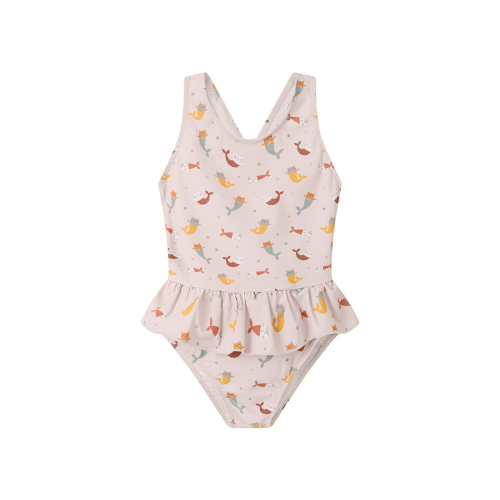 Costume Intero Incrociato con Volanti - Mermaid Cats
