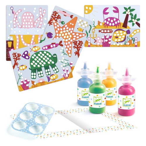 SET CREATIVO PITTURA A DITA - POIS E PESCI