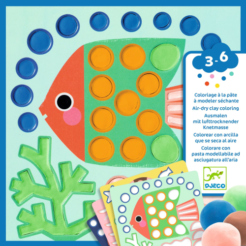Set per Colorare con pasta modellabile ad asciugatura all’aria – Monelli dell’Oceano