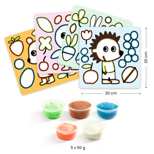 Set per Colorare con pasta modellabile ad asciugatura all’aria – Monelli del giardino