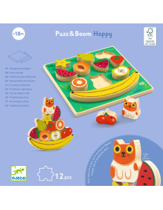 Puzzles in legno e gioco Equilibrio - Puzz & Boom Happy 2