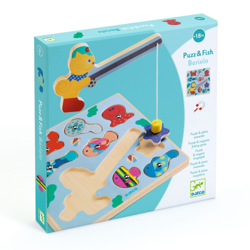 Puzzles in legno e gioco acchiappa pesciolini - Puzz & Fish Bariolo