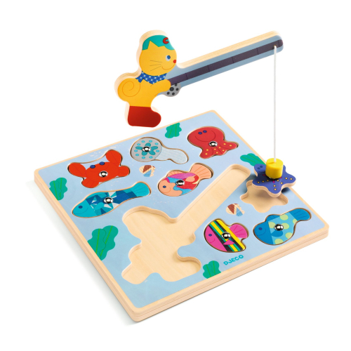 Puzzles in legno e gioco acchiappa pesciolini - Puzz & Fish Bariolo