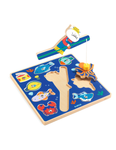 Puzzle in legno con pesca magnetica - Puzz & Fish Color
